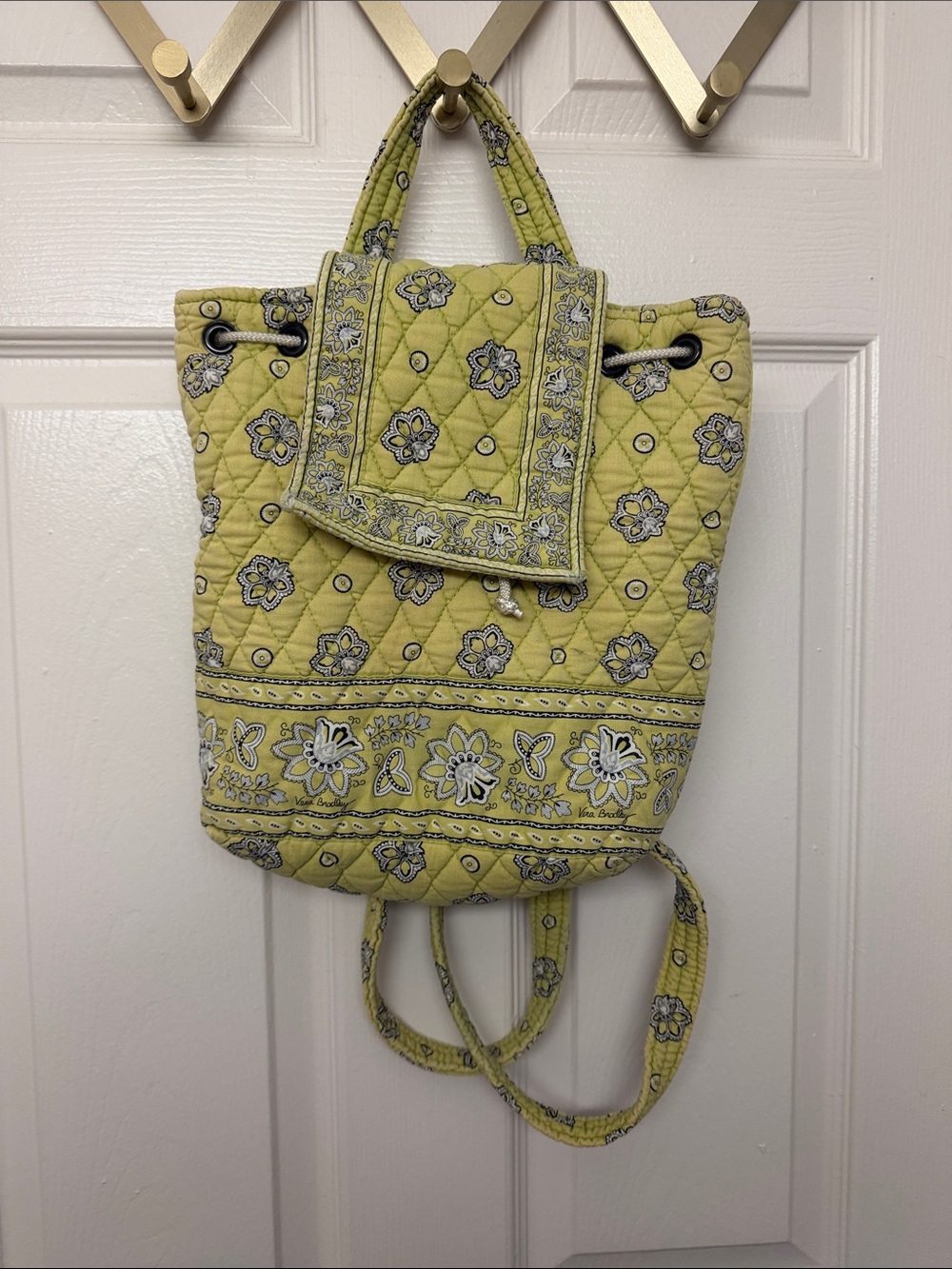 Y2k Vera bradley Quilted Floral Drawstring Backpack